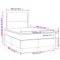 cadre de lit avec matelas Rose 120x200 cm Velours