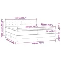 cadre de lit et matelas Noir 200x200 cm Velours