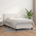 cadre de lit avec matelas Blanc 100x200cm Similicuir