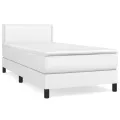 cadre de lit avec matelas Blanc 100x200cm Similicuir