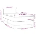 cadre de lit avec matelas Blanc 100x200cm Similicuir