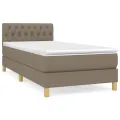 cadre de lit avec matelas Taupe 80x200 cm Tissu