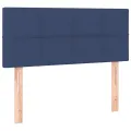 cadre de lit avec matelas Bleu 80x200 cm Tissu