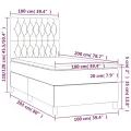 cadre de lit matelas et LED Rose 100x200 cm Velours