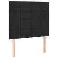 cadre de lit avec matelas LED Noir 80x200 cm Velours