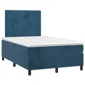 cadre de lit avec matelas LED Bleu foncé 120x200 cm