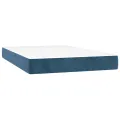 cadre de lit avec matelas LED Bleu foncé 120x200 cm