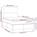 cadre de lit avec matelas LED Bleu foncé 120x200 cm