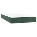 cadre de lit avec matelas LED Vert foncé 100x200 cm