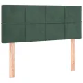 cadre de lit avec matelas LED Vert foncé 100x200 cm