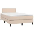 cadre de lit avec matelas LED Cappuccino 120x200 cm