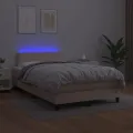 cadre de lit avec matelas LED Cappuccino 120x200 cm