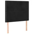 cadre de lit avec matelas Noir 90x190 cm Velours