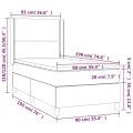 cadre de lit avec matelas Noir 90x190 cm Velours