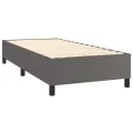 cadre de lit avec matelas Gris 90x200 cm Similicuir