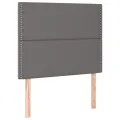 cadre de lit avec matelas Gris 90x200 cm Similicuir