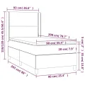 cadre de lit avec matelas Gris 90x200 cm Similicuir