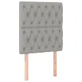 cadre de lit avec matelas Gris clair 80x200 cm Tissu