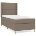 cadre de lit avec matelas Taupe 80x200 cm Tissu