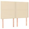 cadre de lit avec matelas Crème 140x200 cm Tissu