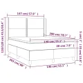 cadre de lit avec matelas Crème 140x200 cm Tissu