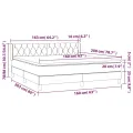 cadre de lit avec matelas Gris clair 160x200cm Tissu