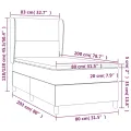 cadre de lit avec matelas Noir 80x200cm Similicuir