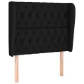cadre de lit avec matelas Noir 90x190 cm Tissu