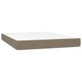 cadre de lit avec matelas Taupe 140x200 cm Tissu