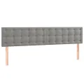 cadre de lit et matelas Gris clair 200x200cm Velours