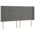 Tête de lit à LED Gris clair 203x16x118/128 cm Velours