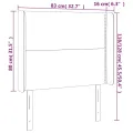 Tête de lit à LED Taupe 83x16x118/128 cm Tissu