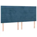 Tête de lit à LED Bleu foncé 200x5x118/128 cm Velours