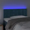 Tête de lit à LED Bleu foncé 80x5x78/88 cm Velours