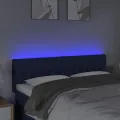 Tête de lit à LED Bleu 144x7x78/88 cm Tissu