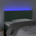 Tête de lit à LED Vert foncé 80x5x78/88 cm Velours