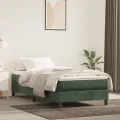 cadre de lit Vert foncé 100x200 cm Velours