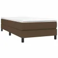 cadre de lit Marron foncé 90x200 cm Tissu