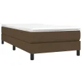 cadre de lit Marron foncé 90x190 cm Tissu