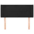 Tête de lit avec oreilles Noir 83x16x78/88 cm Velours