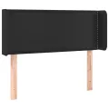 Tête de lit avec oreilles Noir 93x16x78/88 cm Similicuir