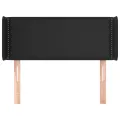 Tête de lit avec oreilles Noir 93x16x78/88 cm Similicuir