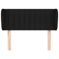 Tête de lit avec oreilles Noir 83x23x78/88 cm Tissu