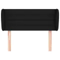 Tête de lit avec oreilles Noir 93x23x78/88 cm Tissu