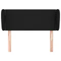Tête de lit avec oreilles Noir 83x23x78/88 cm Tissu
