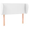 Tête de lit avec oreilles Blanc 103x23x78/88 cm Similicuir