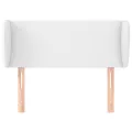 Tête de lit avec oreilles Blanc 103x23x78/88 cm Similicuir
