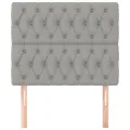 Têtes de lit 2 pcs Gris clair 90x7x78/88 cm Tissu