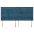Têtes de lit 4 pcs Bleu foncé 100x5x78/88 cm Velours