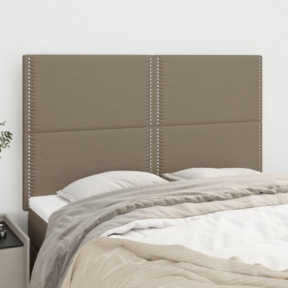 Têtes de lit 4 pcs Taupe 72x5x78/88 cm Tissu